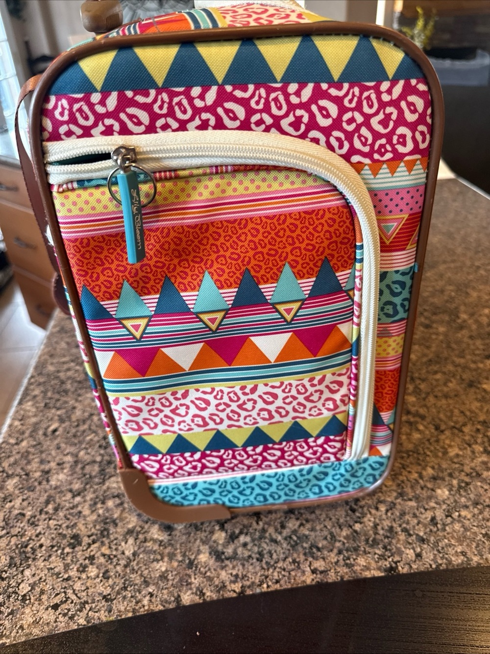 Lilly Bloom 15” Underseat travel rolling luggage carry on bag - Picture 15 of 16
